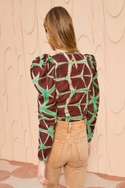 ULLA JOHNSON Leyla Blouse - Teak -Lila's Closet ULLA JOHNSON Leyla Blouse TEAK 0140