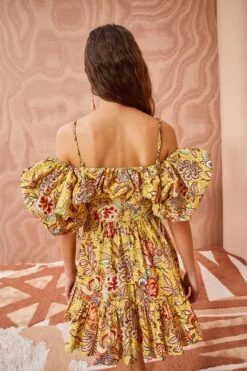 ULLA JOHNSON Lila Dress - Calla Lily 10 ULLA JOHNSON Lila Dress - Calla Lily -Lila's Closet ULLA JOHNSON Lila Dress CALLA LILY 04