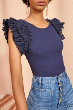 ULLA JOHNSON Lilo Top - Midnight -Lila's Closet ULLA JOHNSON Lilo Top MIDNIGHT 05