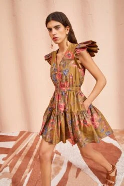 ULLA JOHNSON Loretta Dress - Bamboo -Lila's Closet ULLA JOHNSON Loretta Dress BAMBOO 03