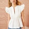 ULLA JOHNSON Luise Top - Pristine -Lila's Closet ULLA JOHNSON Luise Top PRISTINE 01 MAIN
