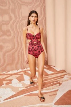 ULLA JOHNSON Luna Maillot - Wild Rose -Lila's Closet ULLA JOHNSON Luna Maillot WILD ROSE 04
