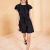 ULLA JOHNSON Mae Dress - Noir -Lila's Closet ULLA JOHNSON MAE DRESS NOIR 01 MAIN