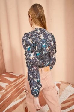 ULLA JOHNSON Manet Blouse - Jet -Lila's Closet ULLA JOHNSON Manet Blouse JET 04