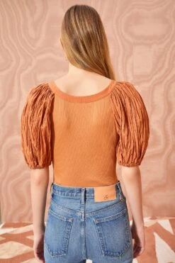 ULLA JOHNSON Marika Top - Chestnut -Lila's Closet ULLA JOHNSON Marika Top CHESTNUT 04