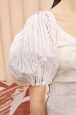 ULLA JOHNSON Marika Top - Cobblestone -Lila's Closet ULLA JOHNSON Marika Top COBBLESTONE 05