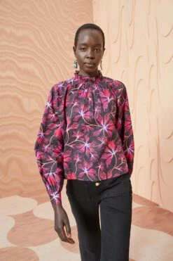 ULLA JOHNSON Marlie Blouse - Zinnia -Lila's Closet ULLA JOHNSON Marlie Blouse ZINNIA 03