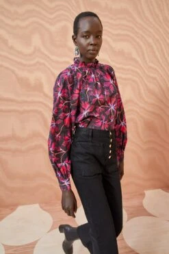 ULLA JOHNSON Marlie Blouse - Zinnia -Lila's Closet ULLA JOHNSON Marlie Blouse ZINNIA 05