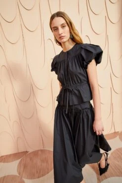 ULLA JOHNSON Mila Top - Noir -Lila's Closet ULLA JOHNSON Mila Top NOIR 03