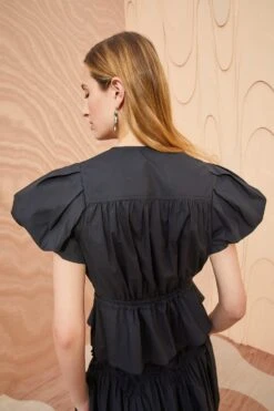 ULLA JOHNSON Mila Top - Noir -Lila's Closet ULLA JOHNSON Mila Top NOIR 04