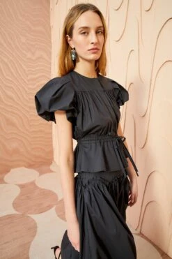 ULLA JOHNSON Mila Top - Noir -Lila's Closet ULLA JOHNSON Mila Top NOIR 05