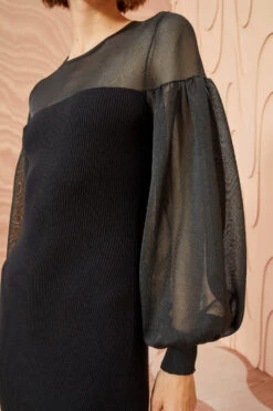 Lila's Closet -Lila's Closet ULLA JOHNSON Milla Dress NOIR 02 ALT