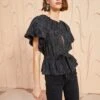 ULLA JOHNSON Mirabelle Top - Noir -Lila's Closet ULLA JOHNSON Mirabelle Top NOIR 01 MAIN