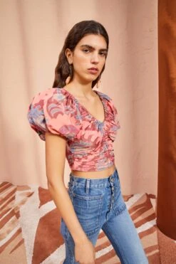 ULLA JOHNSON Nerida Top - Passionflower -Lila's Closet ULLA JOHNSON Nerida Top PASSIONFLOWER 03