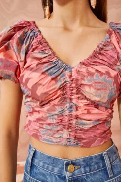 ULLA JOHNSON Nerida Top - Passionflower -Lila's Closet ULLA JOHNSON Nerida Top PASSIONFLOWER 05