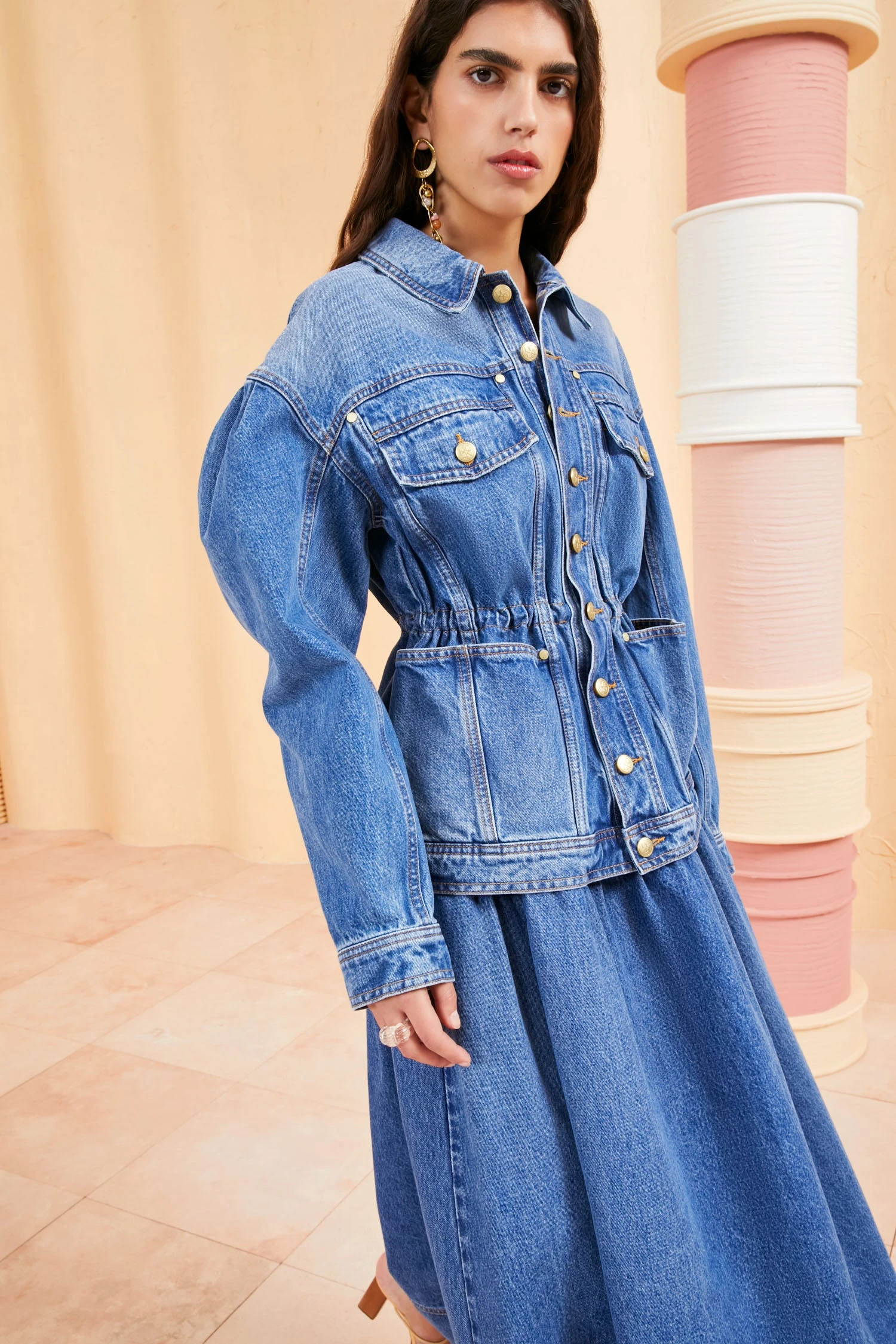 ULLA JOHNSON The Odette Jacket - Danube Medium Indigo Wash 3 ULLA JOHNSON The Odette Jacket - Danube Medium Indigo Wash