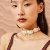 ULLA JOHNSON Large Pearl Choker - Pink Pearl -Lila's Closet ULLA JOHNSON OVERSIZEDPEARLCHOKERPINKPEARL 01