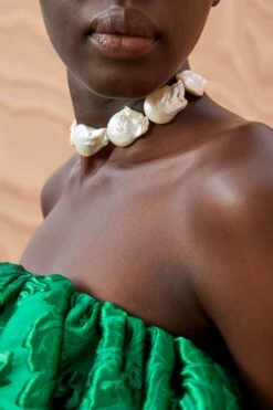 ULLA JOHNSON Large Pearl Choker - Pearl