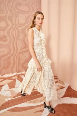 ULLA JOHNSON Odile Dress - Chalk -Lila's Closet ULLA JOHNSON Odile Dress CHALK 01 MAIN