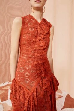 ULLA JOHNSON Odile Dress - Paprika -Lila's Closet ULLA JOHNSON Odile Dress PAPRIKA 0065