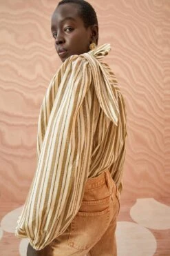 ULLA JOHNSON Opal Blouse - Sand -Lila's Closet ULLA JOHNSON Opal Blouse SAND 0222