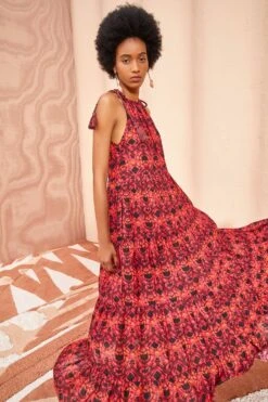 ULLA JOHNSON Ottavia Coverup - Wild Rose -Lila's Closet ULLA JOHNSON Ottavia Coverup WILD ROSE 05