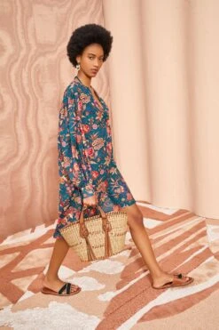 ULLA JOHNSON Otto Coverup - Delphinium -Lila's Closet ULLA JOHNSON Otto Coverup DELPHINIUM 03