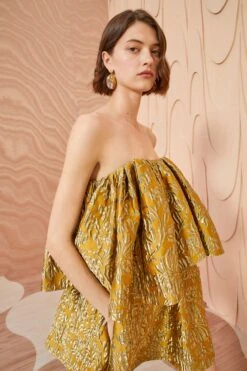 ULLA JOHNSON Oui Dress - Citrine -Lila's Closet ULLA JOHNSON Oui Dress CITRINE 0083