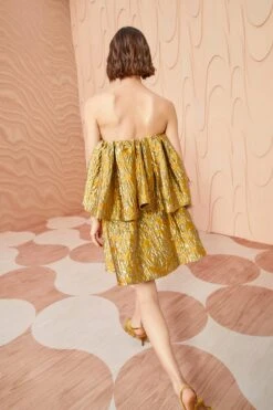 ULLA JOHNSON Oui Dress - Citrine -Lila's Closet ULLA JOHNSON Oui Dress CITRINE 0193