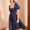 ULLA JOHNSON Palma Dress - Midnight -Lila's Closet ULLA JOHNSON Palma Dress MIDNIGHT 03