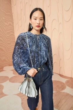 ULLA JOHNSON Pauline Blouse - Marine -Lila's Closet ULLA JOHNSON Pauline Blouse MARINE 0093