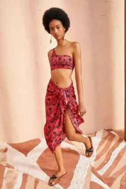 ULLA JOHNSON Paz Coverup - Wild Rose -Lila's Closet ULLA JOHNSON Paz Coverup WILD ROSE 04