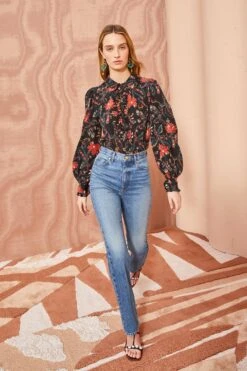 ULLA JOHNSON Philipa Blouse - Obsidian -Lila's Closet ULLA JOHNSON Philipa Blouse OBSIDIAN 0028