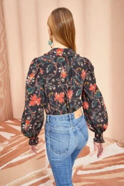 ULLA JOHNSON Philipa Blouse - Obsidian -Lila's Closet ULLA JOHNSON Philipa Blouse OBSIDIAN 0097