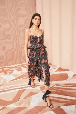 ULLA JOHNSON Renata Dress - Obsidian -Lila's Closet ULLA JOHNSON Renata Dress OBSIDIAN 0045