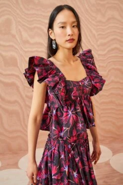 ULLA JOHNSON Romi Top - Zinnia -Lila's Closet ULLA JOHNSON Romi Top ZINNIA 05