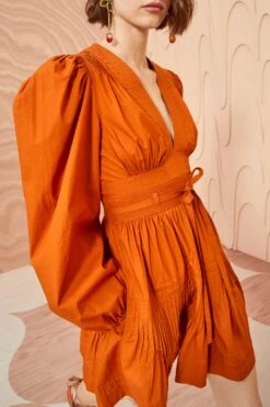 ULLA JOHNSON Rosalind Dress - Saffron -Lila's Closet ULLA JOHNSON Rosalind Dress SAFFRON 05