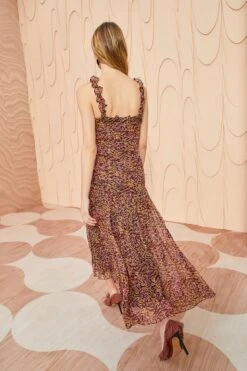 ULLA JOHNSON Rosaria Dress - Pomegranate -Lila's Closet ULLA JOHNSON Rosaria Dress POMEGRANATE 04