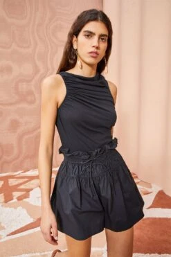 ULLA JOHNSON Rylan Short - Noir 11 ULLA JOHNSON Rylan Short - Noir -Lila's Closet ULLA JOHNSON Rylan Short NOIR 01 MAIN