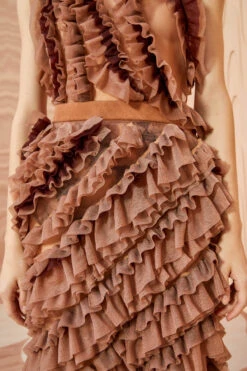 ULLA JOHNSON Sarafina Skirt - Umber -Lila's Closet ULLA JOHNSON Sarafina Skirt UMBER 02 ALT