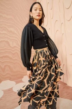 ULLA JOHNSON Savita Skirt - Onyx -Lila's Closet ULLA JOHNSON Savita Skirt ONYX 0110