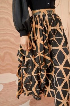 ULLA JOHNSON Savita Skirt - Onyx -Lila's Closet ULLA JOHNSON Savita Skirt ONYX 02 ALT