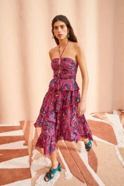 ULLA JOHNSON Simona Dress - Snapdragon -Lila's Closet ULLA JOHNSON Simona Dress SNAPDRAGON 03