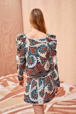 ULLA JOHNSON Siya Blouse - Lapis -Lila's Closet ULLA JOHNSON Siya Blouse LAPIS 0111