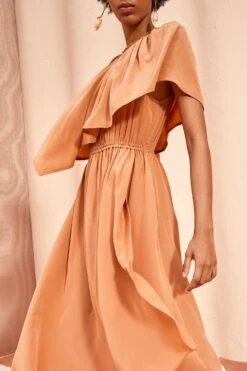 ULLA JOHNSON Tahlia Dress - Chestnut -Lila's Closet ULLA JOHNSON Tahlia Dress CHESTNUT 05