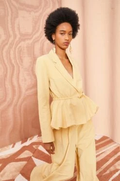 ULLA JOHNSON Talie Blazer - Dune 11 ULLA JOHNSON Talie Blazer - Dune -Lila's Closet ULLA JOHNSON Talie Blazer DUNE 0164