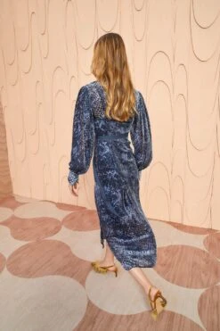 ULLA JOHNSON Thalia Dress - Marine 11 ULLA JOHNSON Thalia Dress - Marine -Lila's Closet ULLA JOHNSON Thalia Dress MARINE RESHOOT 0106