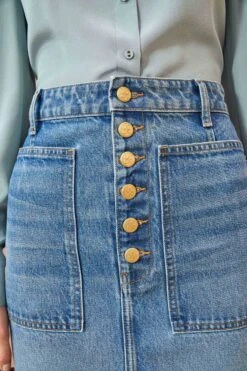 ULLA JOHNSON The Bea Skirt - Danube Medium Indigo Wash -Lila's Closet ULLA JOHNSON The Bea Skirt DANUBEMEDIUMINDIGOWASH 0090