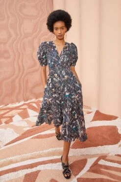 ULLA JOHNSON Thelma Dress - Jet 11 ULLA JOHNSON Thelma Dress - Jet -Lila's Closet ULLA JOHNSON Thelma Dress JET 05