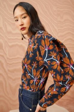 ULLA JOHNSON Twyla Pullover - Bellflower -Lila's Closet ULLA JOHNSON Twyla Pullover BELLFLOWER 03